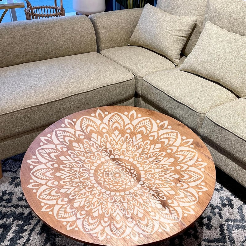 Sitsink Sistink Large Mandala Stencils for Painting - Folk Rangoli Mandala Large Stencils for Painting on Wall Furniture Decor - Image 4